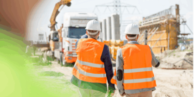Construction workers on site